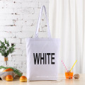 White pink black large cotton canvas bags